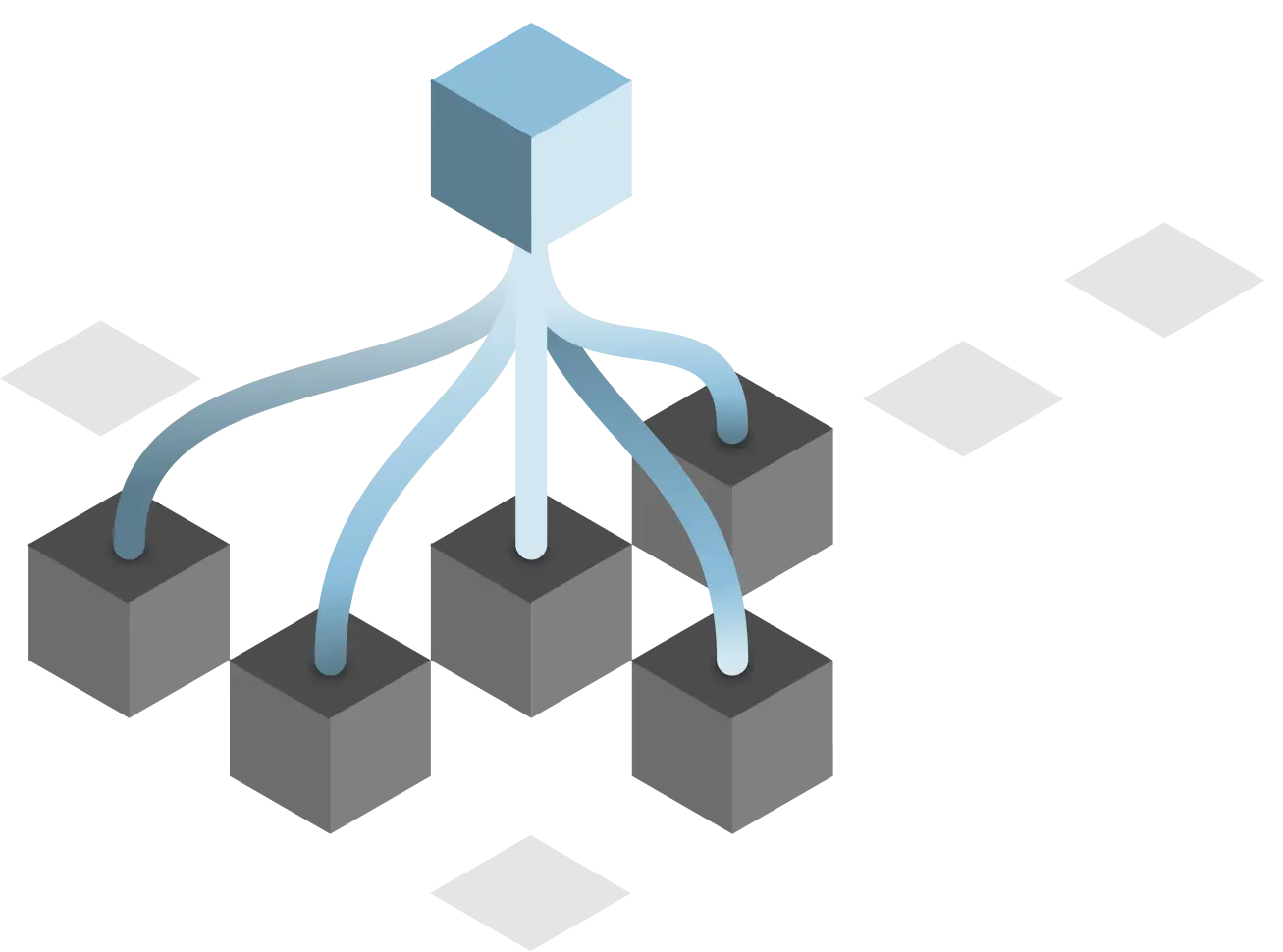 connected database isometric graphic